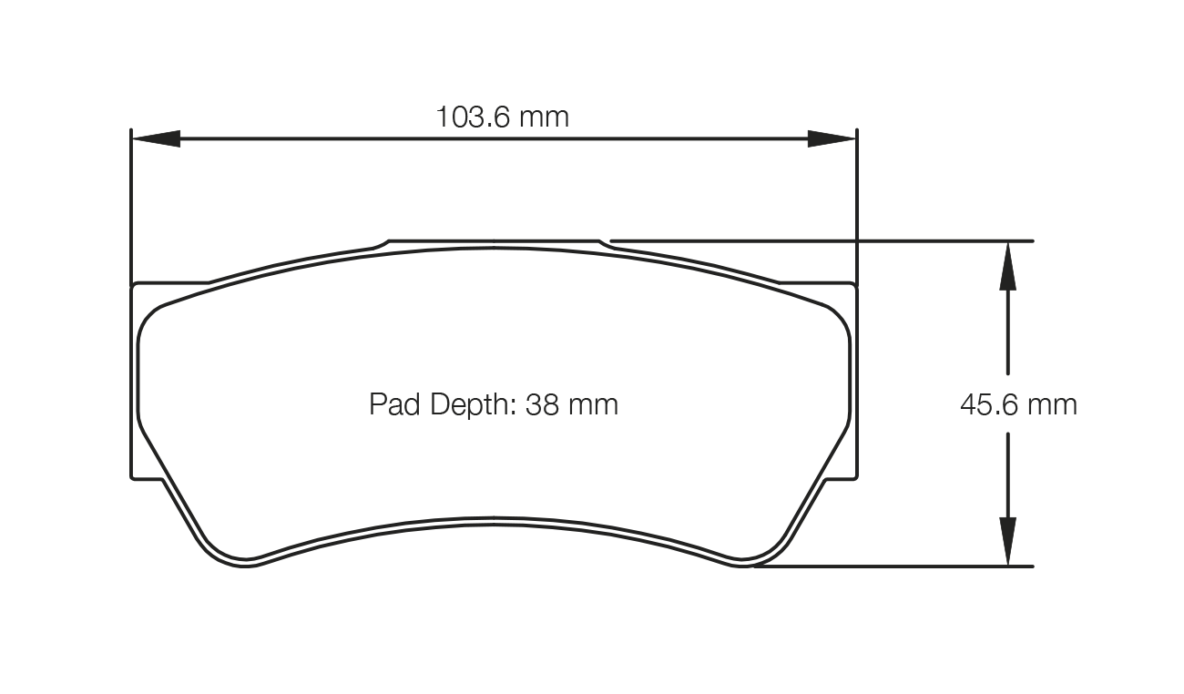 PAGID RACING BRAKE PADS U8049 DALLARA, BREMBO CALIPER