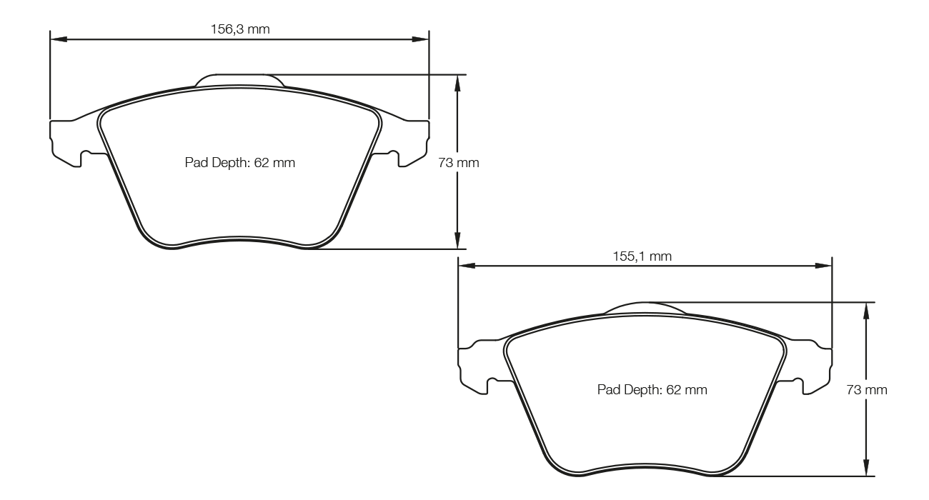 PAGID RACING BRAKE PADS U8064 AUDI, SKODA, SEAT, MAZDA SPEED3, VOLKSWAGEN GOLF FRONT