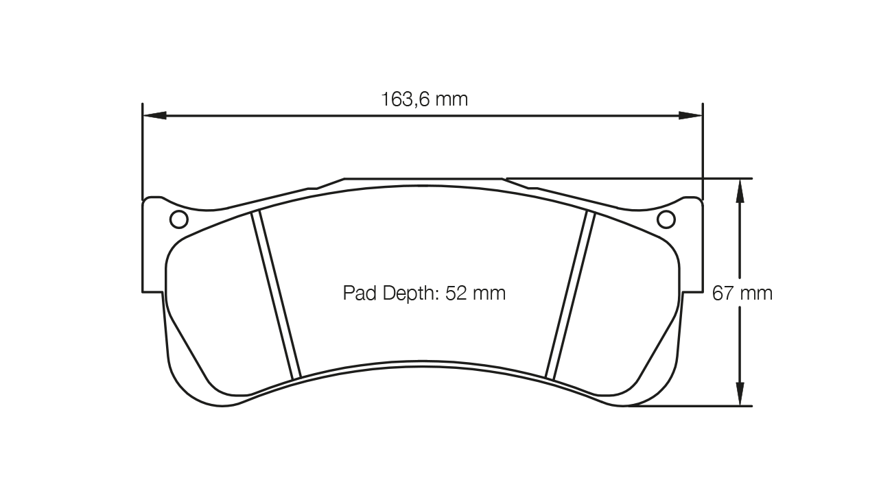 PAGID RACING BRAKE PADS U8087 TO FIT BREMBO 07.7293. 6 PISTON CALIPERS