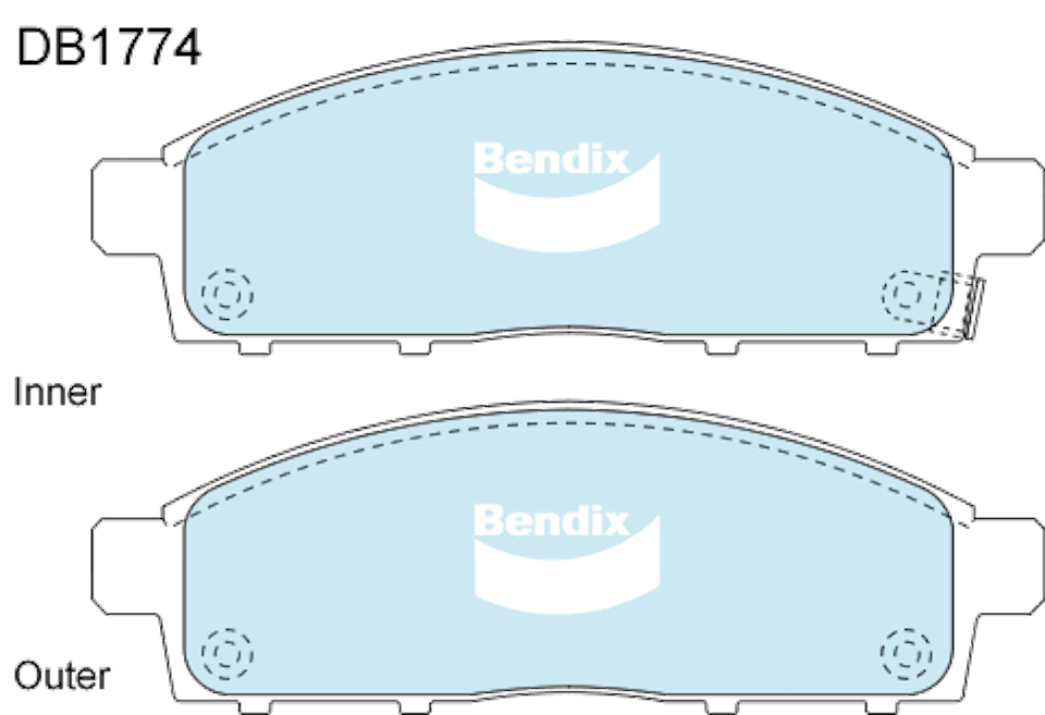 DBA STREET PERFORMANCE PADS DB1774 MITSUBISHI CHALLENGER FRONT