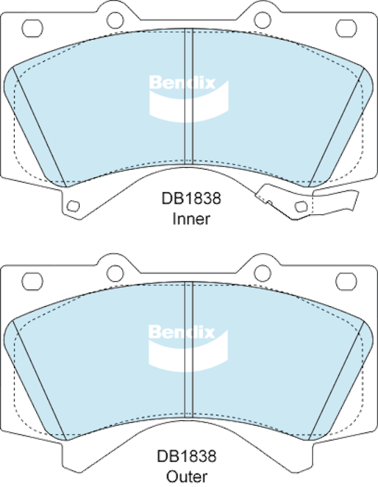 DBA STREET PERFORMANCE PADS DB1838 TOYOTA LANDCRUISER FRONT