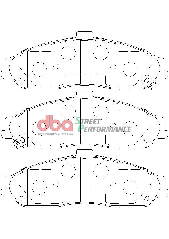 DBA STREET PERFORMANCE PADS DB7599 FORD,HOLDEN,HSV FRONT