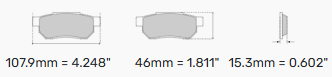 Ferodo Brake Pads FCP1280 - Mitsubishi Lancer EVO 4-7 (RS Gravel) Rear