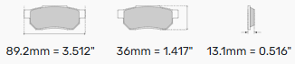 Ferodo Brake Pads FCP472 - Honda Civic Rear