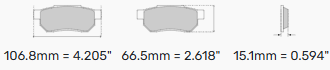 Ferodo Brake Pads FCP483 - Mazda FD3S RX-7 Front
