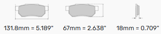 Ferodo Brake Pads FCP1281 - Nissan Skyline GT-R (R35) Rear