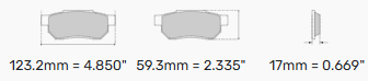 Ferodo Ds2500 Brake Pads FCP1483 BMW, Land Rover Rear.