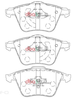 DBA Street Performance brake pads DB2176 Ford Focus, Mazda 3, Axela & Volvo C70 &V40 front