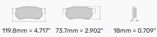 Ferodo Brake Pads FCP1298 - Nissan R33 GTR (R34) Brembo Front