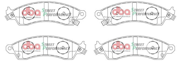 DBA Street Performance brake pads DB1353 Chevrolet, Ford & HSV front
