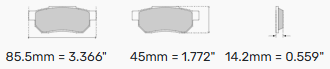 Ferodo Brake Pads FCP484 - Nissan Silvia, 200SX (S14) Rear