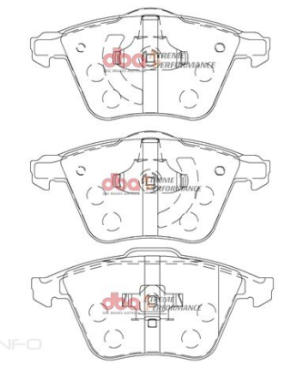 DBA Extreme Performance brake pads DB2176 Ford Focus, Mazda Axela, Mazda 3 & Volvo C70 &V40 front