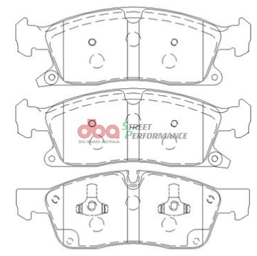 DBA Street Performance brake pads DB2216 Jeep Grand Cherokee, SRT8 & Mercedes GL350, ML350 & W166 front