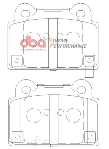 DBA Extreme Performance brake pads DB2215 Mitsubishi Lancer Evo rear