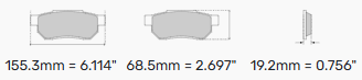 Ferodo DS2500 Brake Pads FCP1628 - BMW E90 E91 E92 & E93 2007 + Front