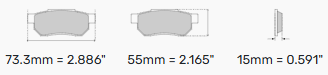 Ferodo Brake Pads FCP1372 - Subaru Impreza WRX Turbo Rear