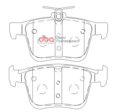 DBA Street Performance brake pads DB2384 Audi, Skoda & Volkswagen rear