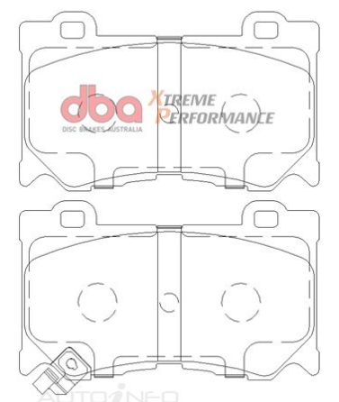 DBA Extreme Performance brake pads DB2400 Nissan Infiniti, 370Z, Fairlady, Skyline & Z front