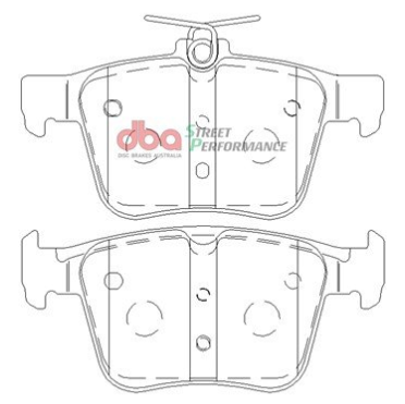 DBA Street Performance brake pads DB2415 Audi & Volkswagen rear