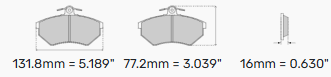 Ferodo DS Performance brake pads DB1678 Mitsubishi Evo, Aston Martin, Corvette, Ford, Holden & Subaru Front (Brembo Caliper)