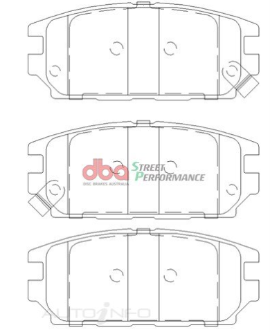 DBA Street Performance brake pads DB1238 Mitsubishi 3000GT, EVO & Pajero (Non BREMBO Caliper) Rear