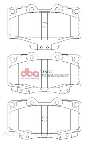 DBA Street Performance brake pads DB1149 Toyota Hilux, Landcruiser & Volkswagen Golf front