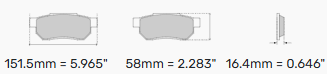 Ferodo Brake Pads FCP725 - BMW E36 & E46 Front