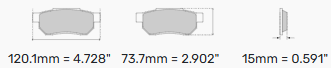 Ferodo Brake Pads FCP1561 - Honda Integra (DC5) Type-R & Nissan Skyline GTR R32/33/34 (Brembo) Front