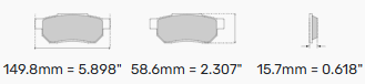 Ferodo Brake Pads FCP765 - Mitsubishi Lancer EVO 3-7 Front