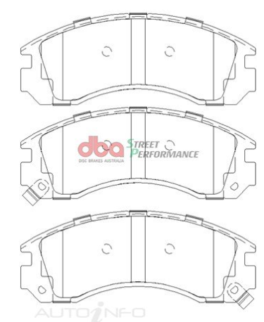 DBA Street Performance brake pads DB1223 Mitsubishi 3000GT, Challenger, Chariot, FTO, Galant, L200, Evo, Outlander & Pajero Front (Non BREMBO Caliper)