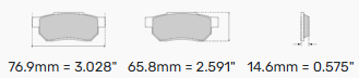 Ferodo Brake Pads FCP1562 - Subaru Impreza WRX Sti & Mitsubishi Lancer EVO 5-9 (Brembo) Rear & Lotus Elise Front