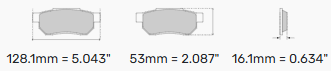 Ferodo Brake Pads FCP789 - Subaru Impreza 1.8 & 2.0 16V Front