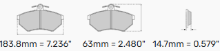 Ferodo DS Performance Brake Pads FDSE1553 - Ford Falcon BA XR6, XR8 & Holden Commodore Clubsport Front