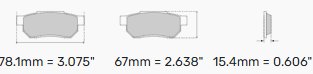 Ferodo Brake Pads FCP167 - Ford RS2000, Mexico, RS1600, Mk2 Escort - Front