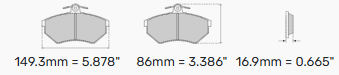 Ferodo DS Performance Brake Pads FDSR3084 - Various Holden's with AP Calipers Front & Rear