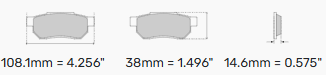 Ferodo Brake Pads FCP790 - Subaru Impreza & Legacy Turbo Rear