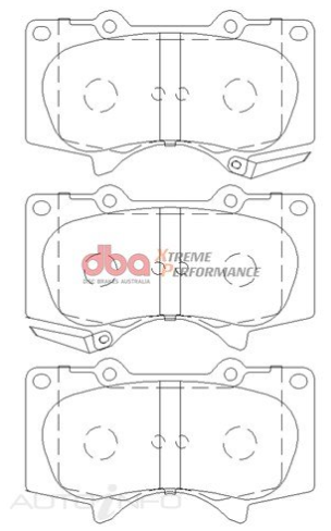 DBA Extreme Performance brake pads DB1482 Mitsubishi Pajero, Toyota Hilux & Landcruiser front