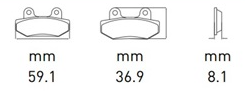 Ferodo Kart Brake Pads FDB3009KA - OTK BSS CRG/GP KZ & DD2 Front & Minikart Rear (Organic Compound)