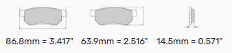 Ferodo Brake Pads FCP4168 - Mitsubishi EVO X (Brembo) Rear