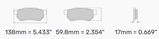 Ferodo DS3000 Brake Pads FCP1327 Subaru Impreza, Legacy & Outback (BL-BP) Front