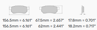 Ferodo DS3000 Brake Pads FCP1568 - Ford Fiesta ST150/ST170 Front