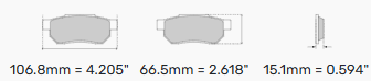 Ferodo Ds3000 Brake Pads FCP483R Mazda RX 7 III (FD) 1.3 Twin Turbo Front
