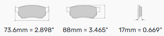 Ferodo Rear Brake Pads FCP4663 - BMW Rear M2 & M3 F Series