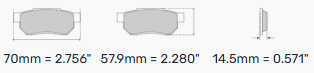 Ferodo Brake Pads - FCP825 AP Various 2 Piston / OE Calipers / Formula Ford