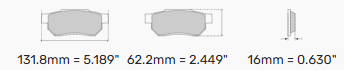 Ferodo Brake Pads FRP1077 - Alcon & Brembo Various Calipers