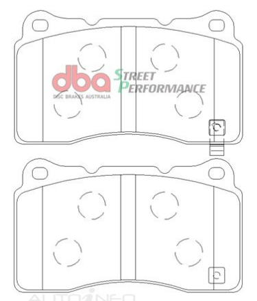 DBA Street Performance brake pads DB1678 Mitsubishi Evo, Aston Martin, Corvette, Ford, Holden & Subaru Front (Brembo Caliper)
