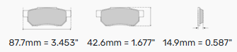 Ferodo DS2500 Brake Pads FCP1319 - Ford Fiesta ST150/ST170 Rear