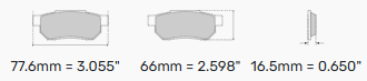 Ferodo Brake Pads FCP116 - Lotus Esprit 2.2 S1, S2, S3 (Turbo) 16V Front