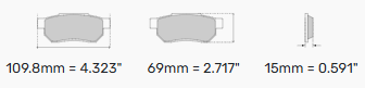 Ferodo DS2500 Brake Pads FCP1348 Chevrolet, Ferrari, Ford, Maserati