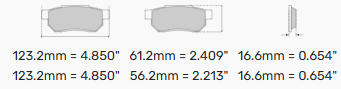 Ferodo Brake Pads FCP4697 - Volkswagen Golf "R" MK7 - Rear